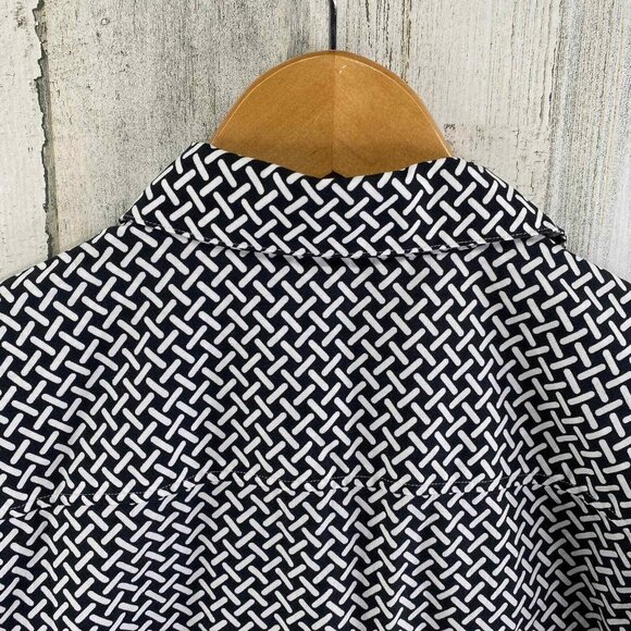 Brooks Brothers Button Front‎ Shirt Womens 6 Blue White Cotton Woven Print - Picture 5 of 10